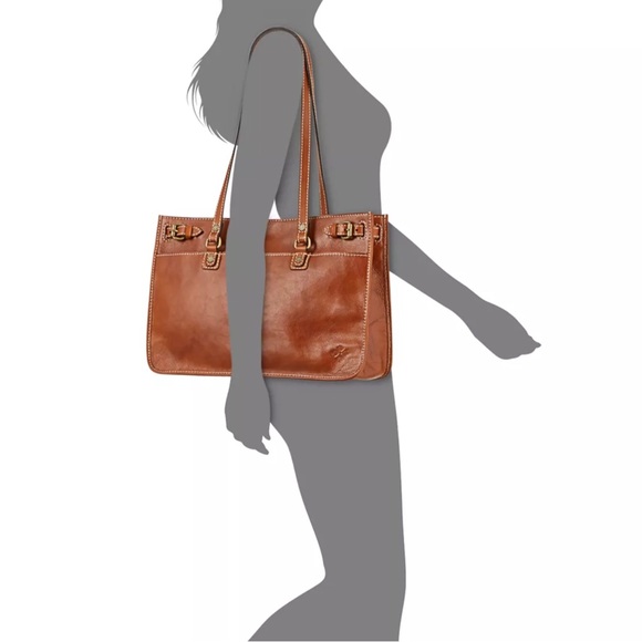 Patricia Nash Olivenza Leather Double Handle Snap Top Tote Bag - Picture 5 of 16